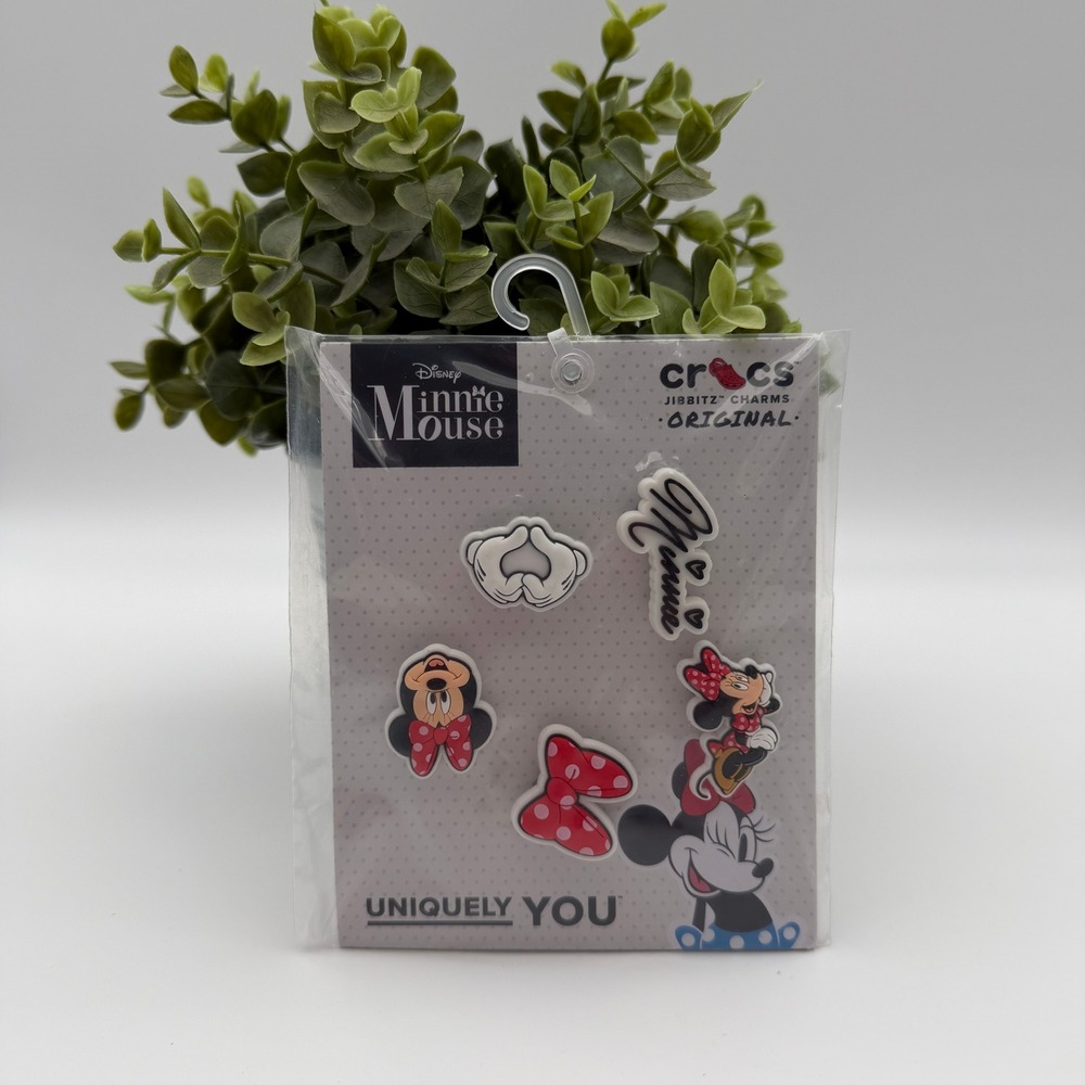 Crocs Jibbitz Disney Minnie Mouse Dress Charms 5-Pack Set New